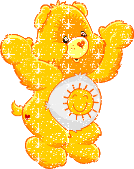 orsetto giallo glitter con sole